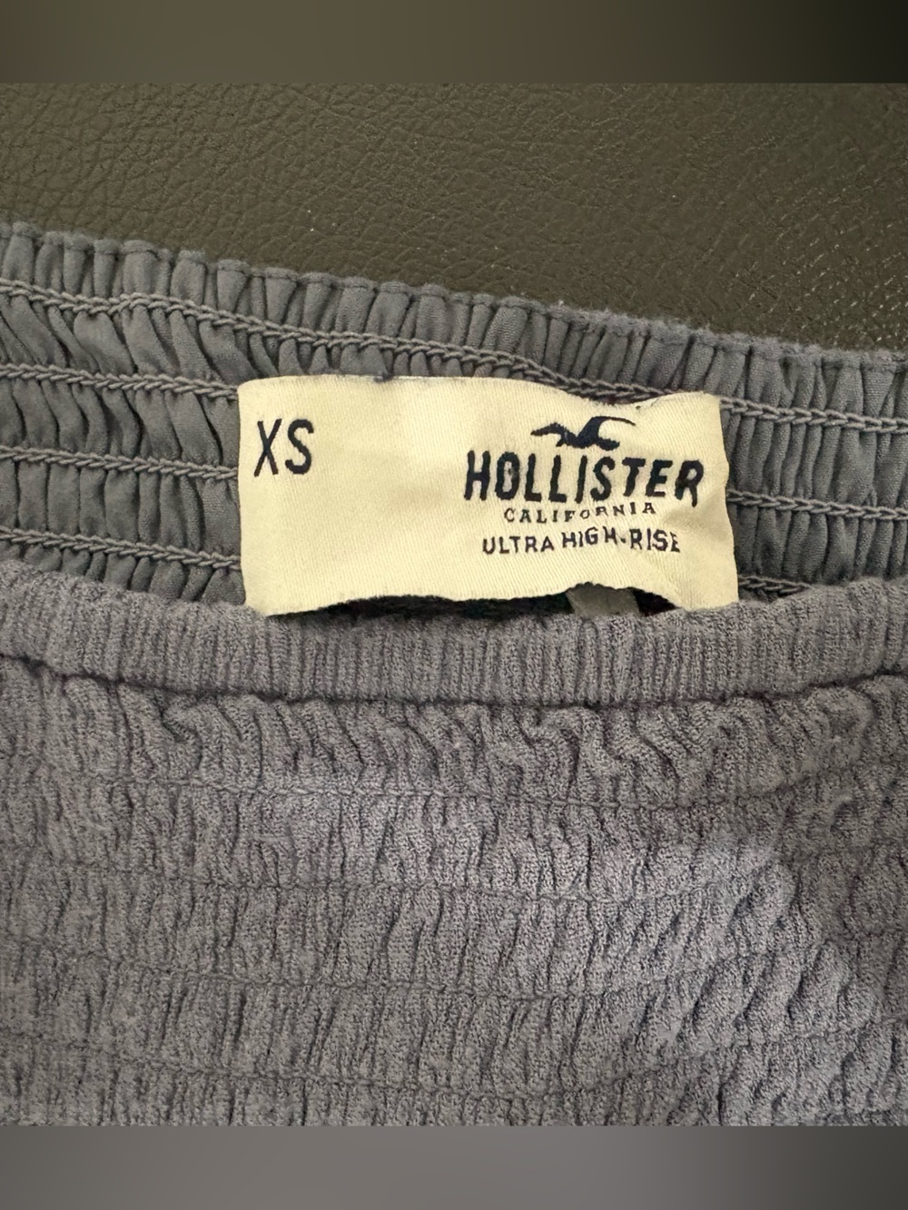 Hollister Blue Smocked Ultra High-Rise Skirt